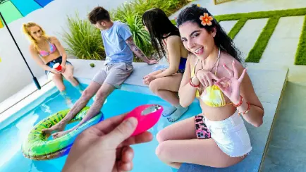 Sis Loves Me – “What Are You Doing? They’ll Hear It!” I Used A Remote Control Vibrator On Angel – Angel Gostosa